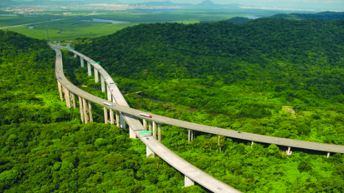 Obras de Pavimentação da Serra da Rodovia Anchieta