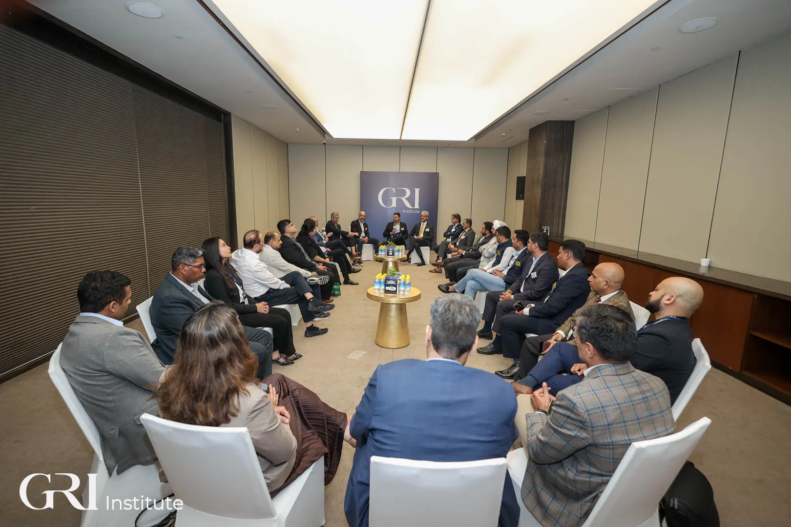 A group of industry leaders gathered in New Delhi during the GRI Hospitality & Branded Residences 2026 forum