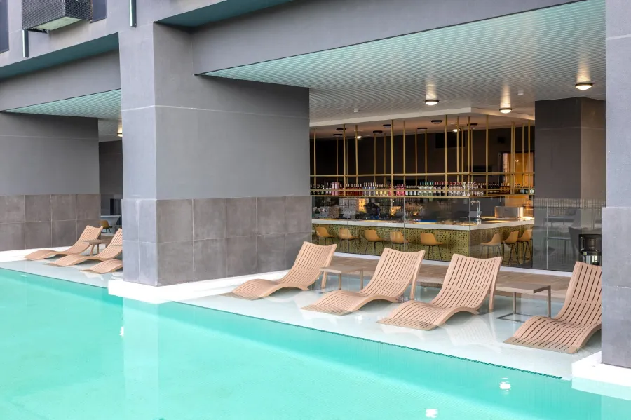 Bar setting of the Orient Express La Minerva.